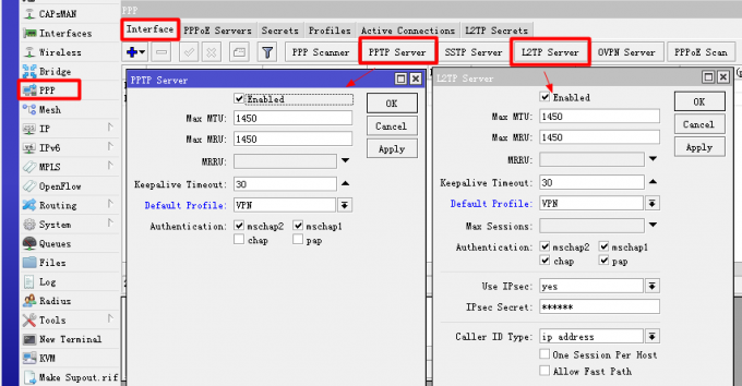 RouterOS搭建PPTP和L2TP服务器 ROS教程 第6张