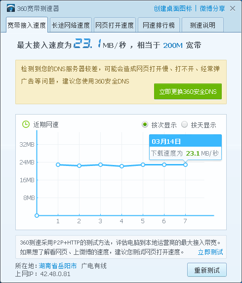 360测速界面自定义指定省份IP地址信息 ROS案例 第2张